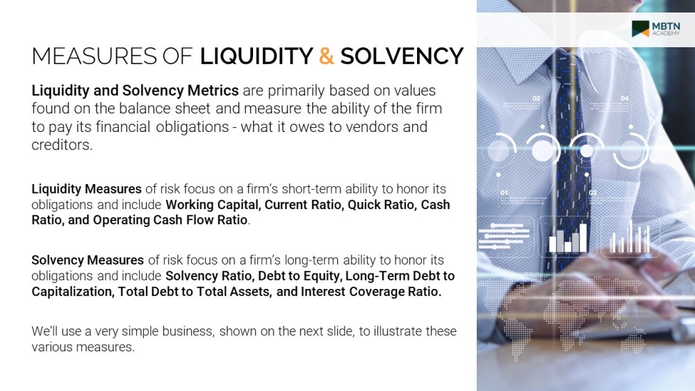 Liquidity and Solvency Measures