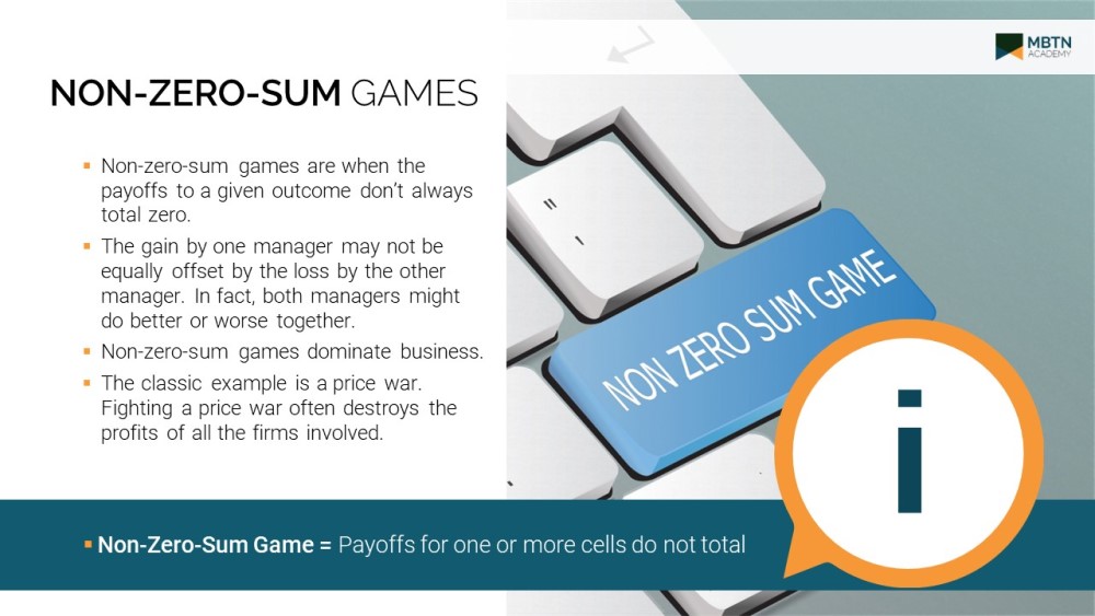 game theory non-zero sum games